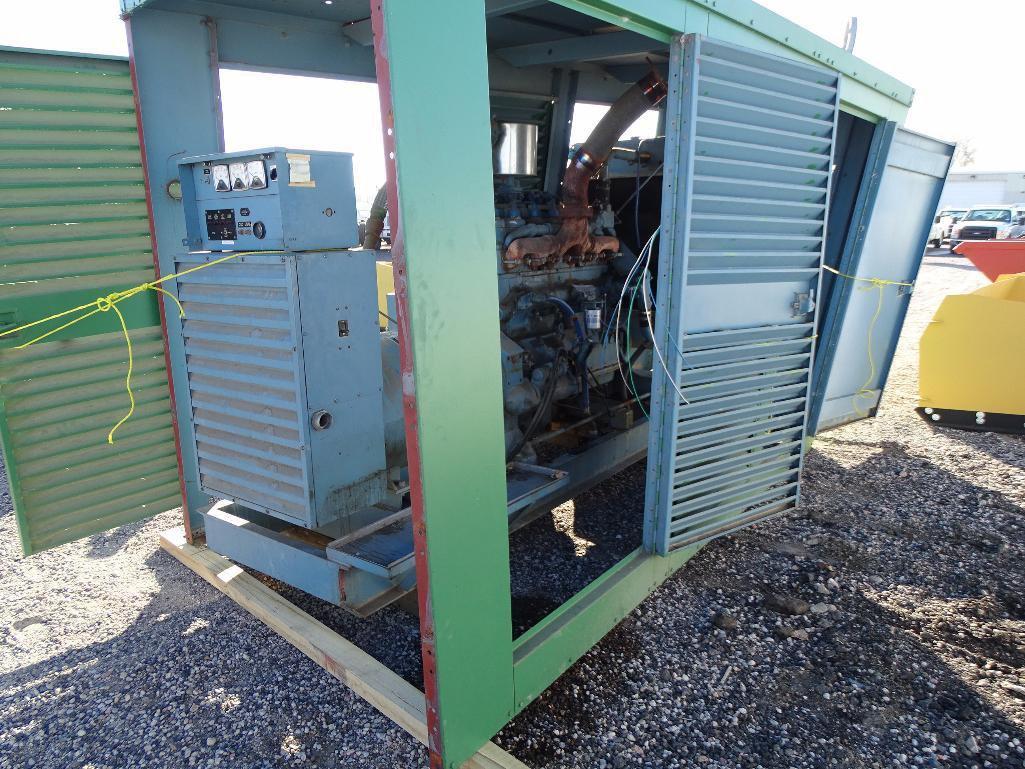 125KW Standby Generator, Cummins 6-Cylinder Gas Engine, Enclosure, Hour Meter Reads: 711, s/n: