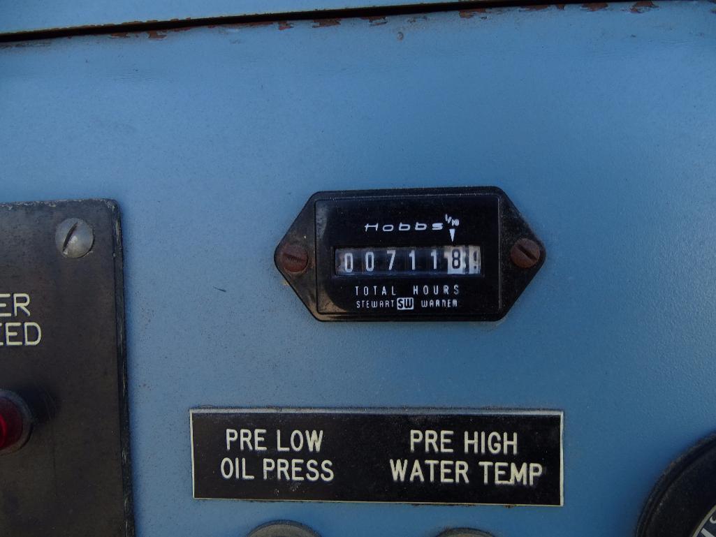 125KW Standby Generator, Cummins 6-Cylinder Gas Engine, Enclosure, Hour Meter Reads: 711, s/n: