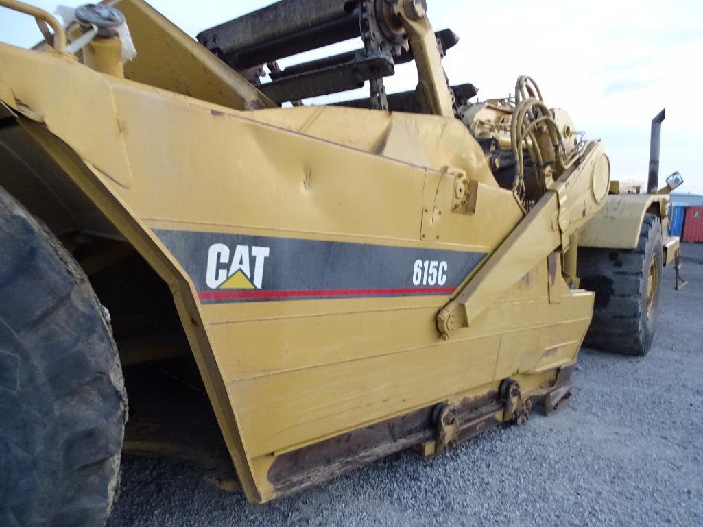 1990 Caterpillar 615C Paddle Scraper, 29.5-25 Tires, Hour Meter Reads: 3160, S/N: 5TF00338