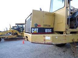 1990 Caterpillar 615C Paddle Scraper, 29.5-25 Tires, Hour Meter Reads: 3160, S/N: 5TF00338