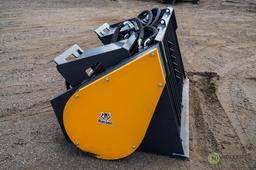 New Wolverine Concrete Mixer Attachment To Fid Skid Steer Loader