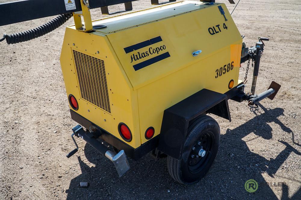 2009 Atlas Copco QLT4 Towable Light Tower, Yanmar Diesel, Ball Hitch, Hour Meter Reads: 192,