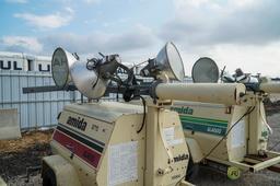 Amida AL4000 Towable Light Tower, Perkins 3-Cylinder Diesel, Ball Hitch, S/N: 990959671, Not a