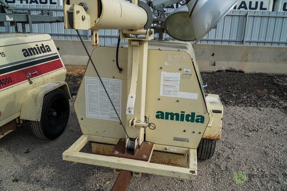 Amida AL4000 Towable Light Tower, Kubota Diesel, Ball Hitch, S/N: 980246573, Not a Titled Unit