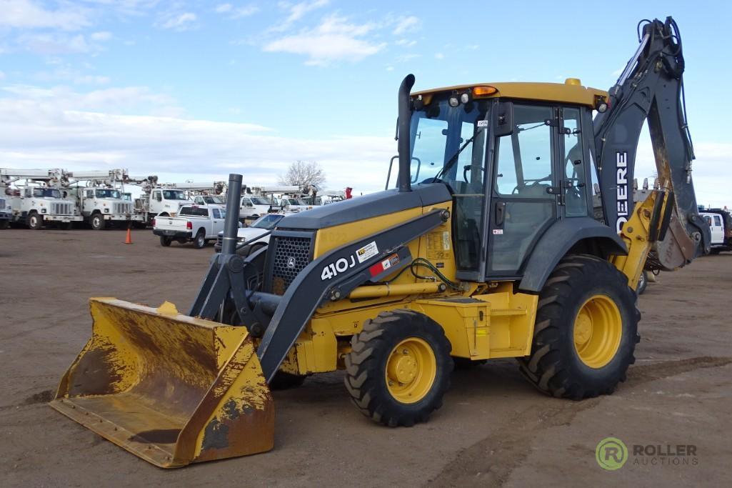 2010 JOHN DEERE 410J 4WD Loader/Backhoe, Extendahoe, Auxiliary Hydraulics, EROPS, A/C & Heat, 24in