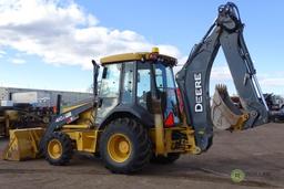 2010 JOHN DEERE 410J 4WD Loader/Backhoe, Extendahoe, Auxiliary Hydraulics, EROPS, A/C & Heat, 24in