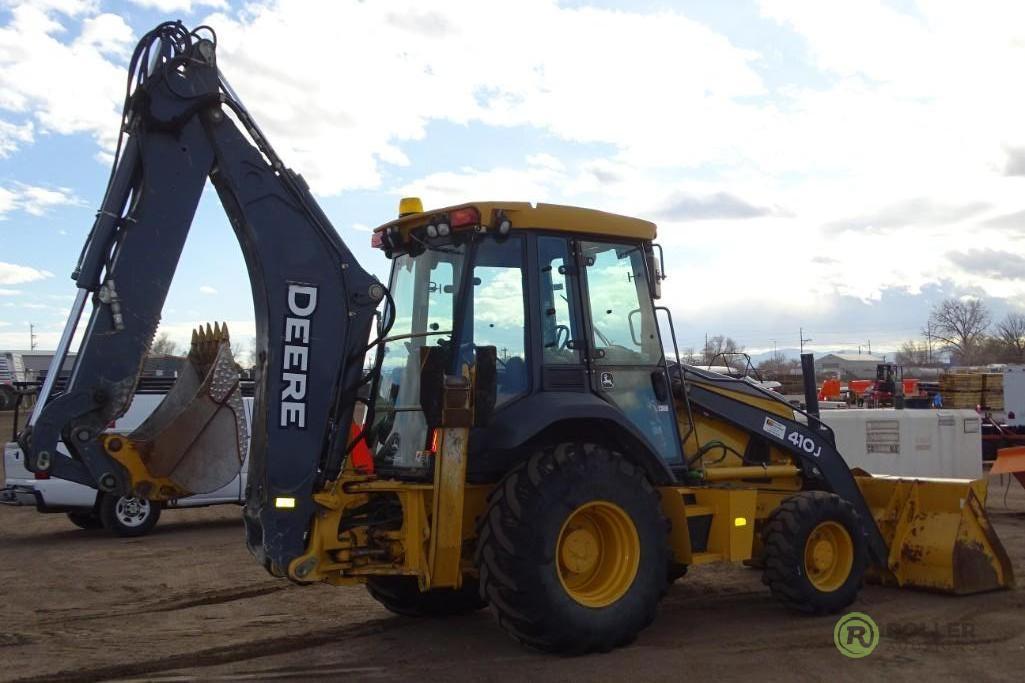 2010 JOHN DEERE 410J 4WD Loader/Backhoe, Extendahoe, Auxiliary Hydraulics, EROPS, A/C & Heat, 24in