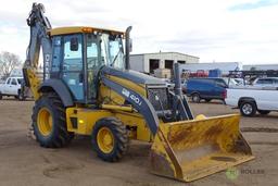 2010 JOHN DEERE 410J 4WD Loader/Backhoe, Extendahoe, Auxiliary Hydraulics, EROPS, A/C & Heat, 24in