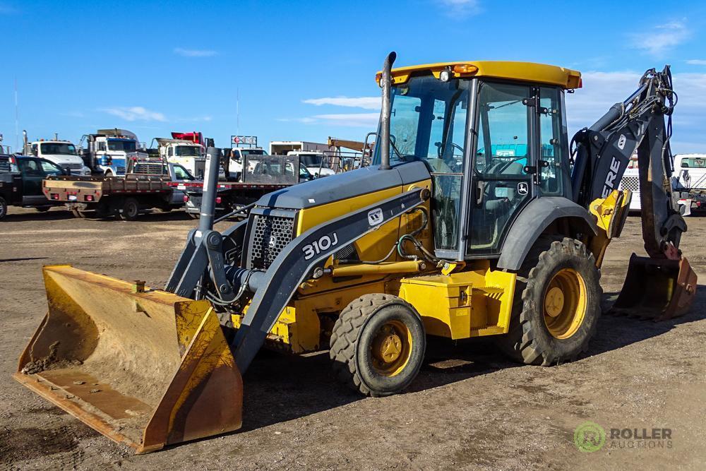 2012 JOHN DEERE 310J 4WD Loader/Backhoe, Extendahoe, Auxiliary Hydraulics, Quick Coupler Front