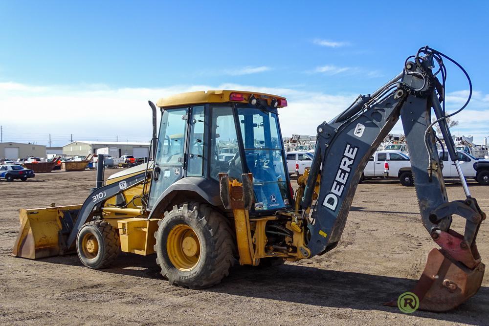 2012 JOHN DEERE 310J 4WD Loader/Backhoe, Extendahoe, Auxiliary Hydraulics, Quick Coupler Front