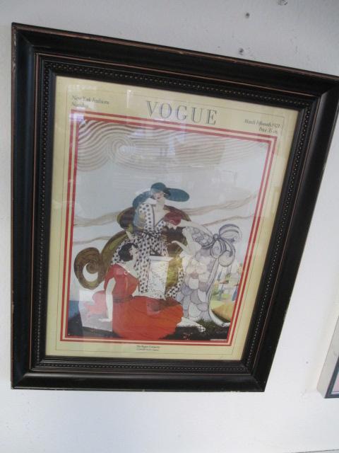 Framed 12x14 Vogue March 1921 - Will not be shipped - con 694