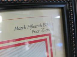 Framed 12x14 Vogue March 1921 - Will not be shipped - con 694
