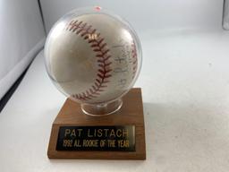 1992 AL Rookie of the Year - Pat Listach Signed Ball - con 346