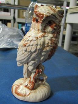 Four Vintage Figurines - Owl Alaska Native Clay 76 - con 686