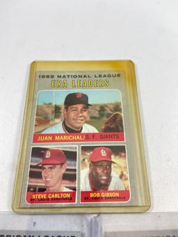 Three 1970 Topps League Ldr Cards - Reggie/Gibson - con 4
