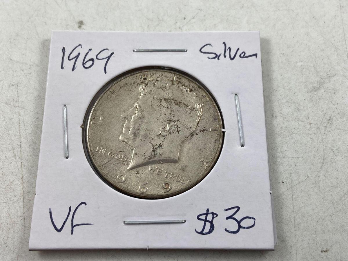 1969 Silver Kennedy Half Dollar - con 346
