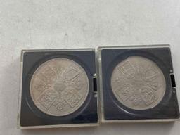 Pair of 1953 Elizabeth II Commemorative Coins - con 346