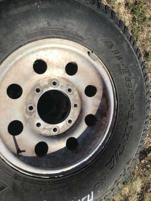 Rims And Tires 3. 8 Lug Aluminum Rims And Tires. Lt 285–75r 16’s. 7454 Loca