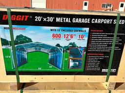 20’X30’ METAL GARAGE CARPORT SHED