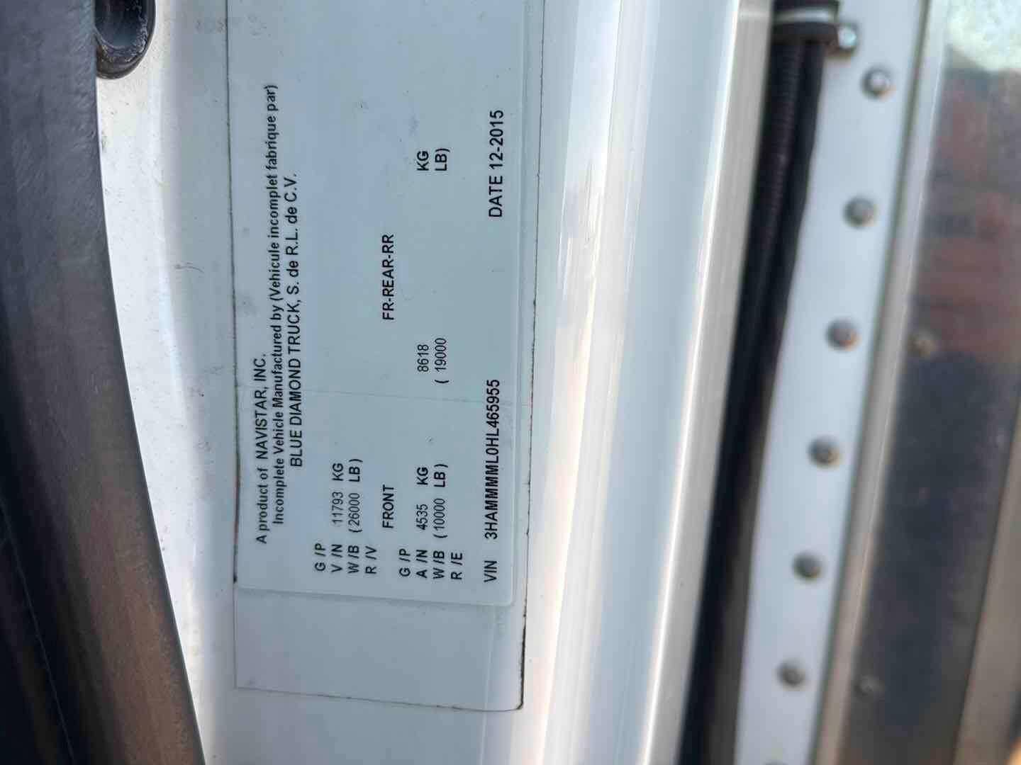 2017 INTERNATIONAL MA025