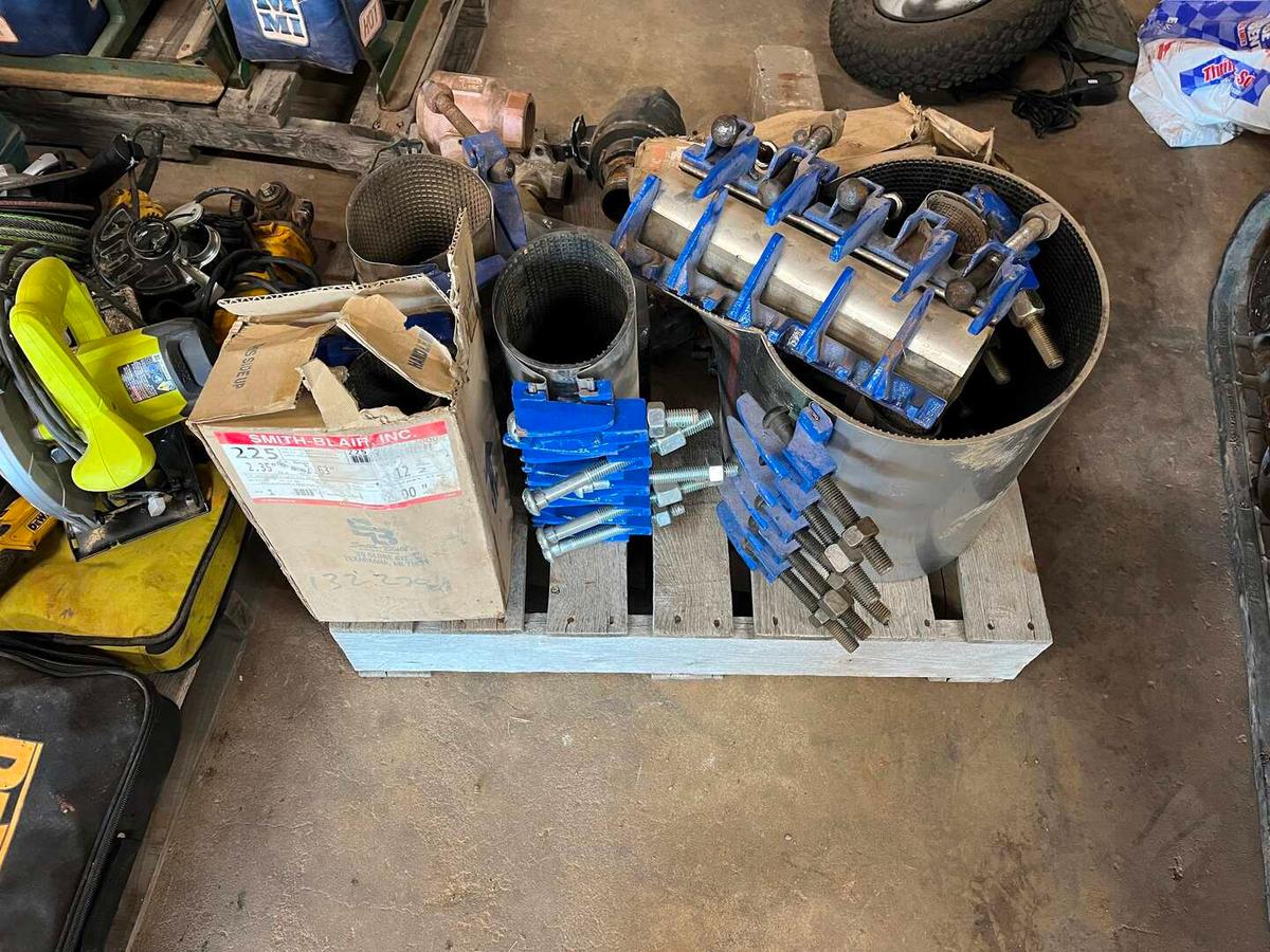 PALLET OF PIPE CLAMPS