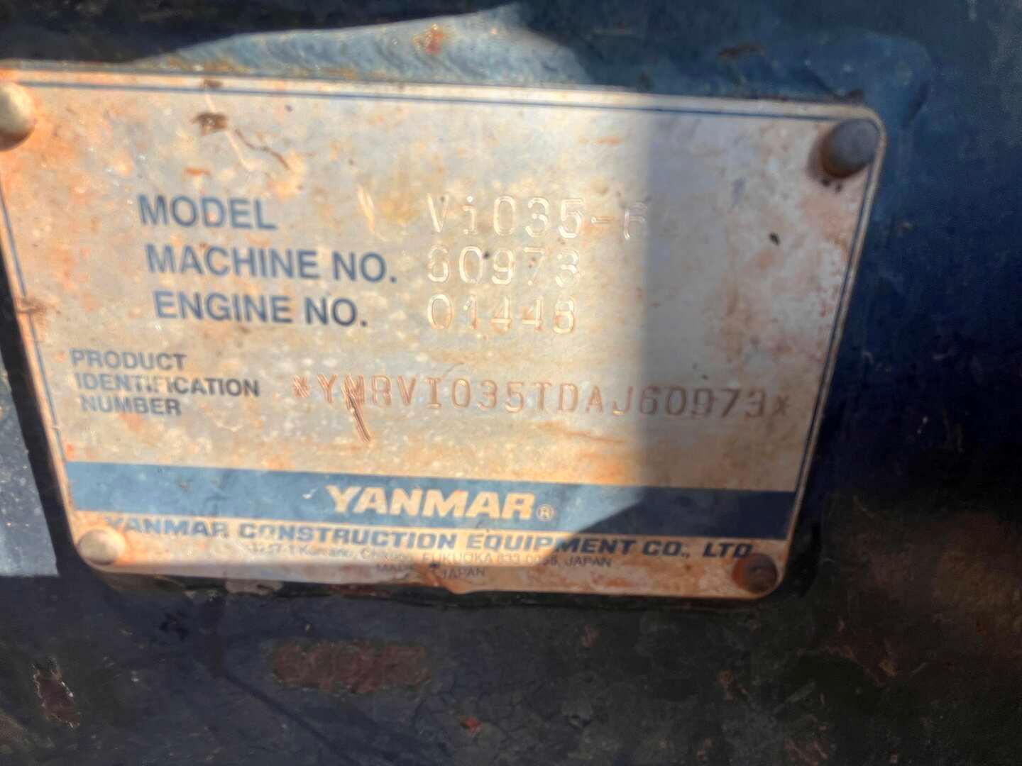 YANMAR VIO35-6A MINI EXCAVATOR