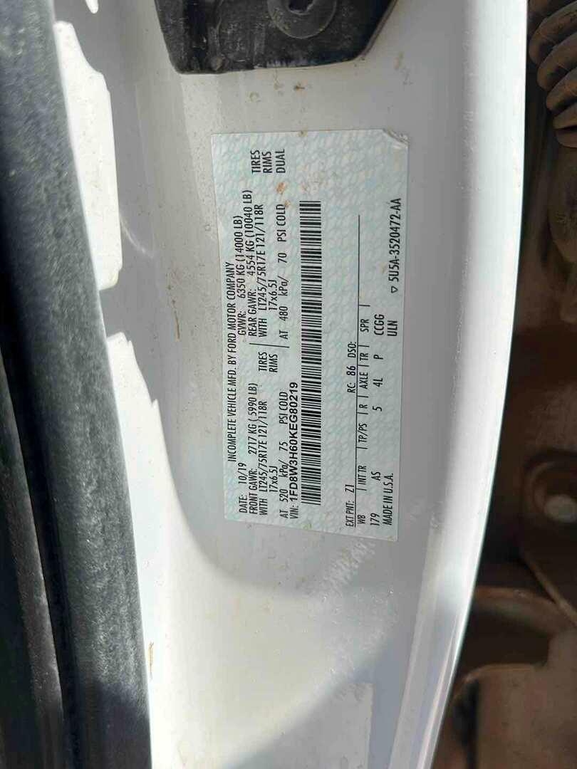 2019 FORD F-350 SERVICE TRUCK(INOPERABLE)