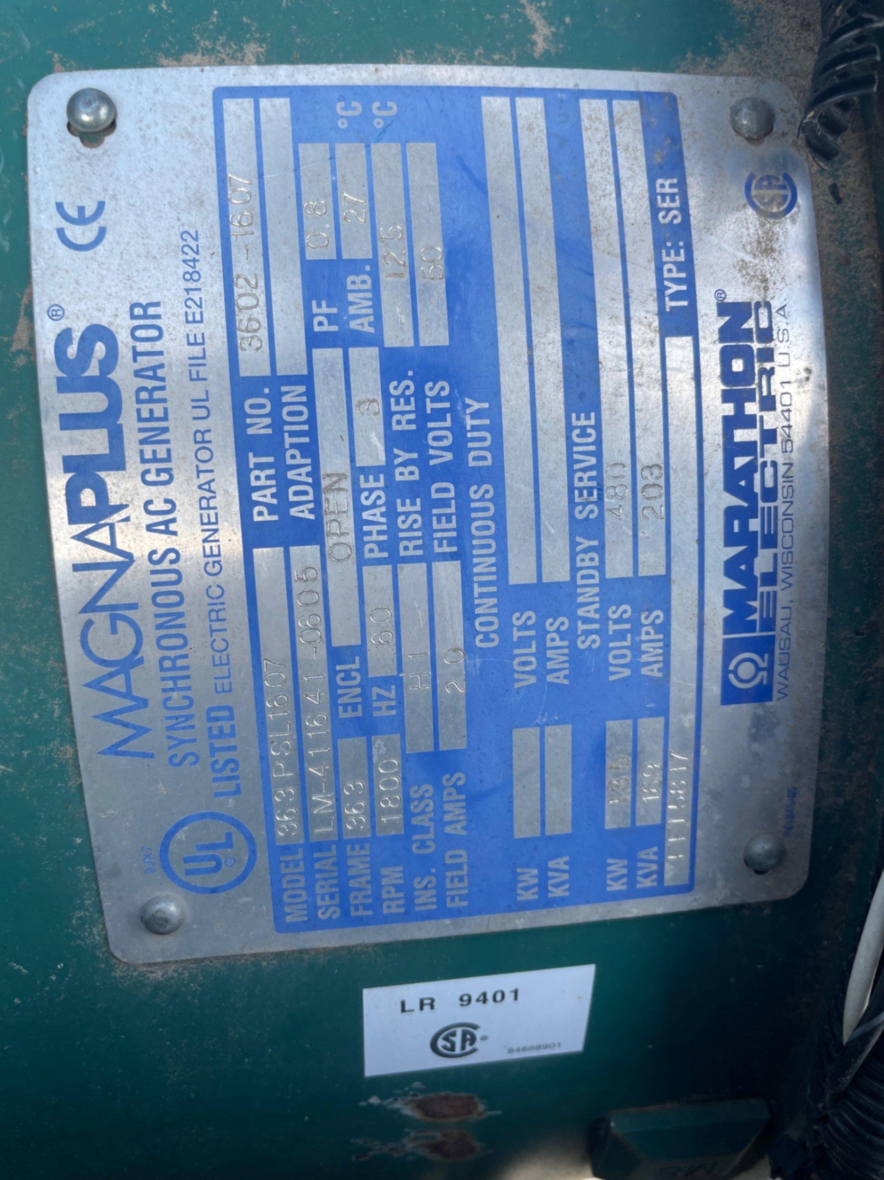 MQ POWER 135 KW GENERATOR