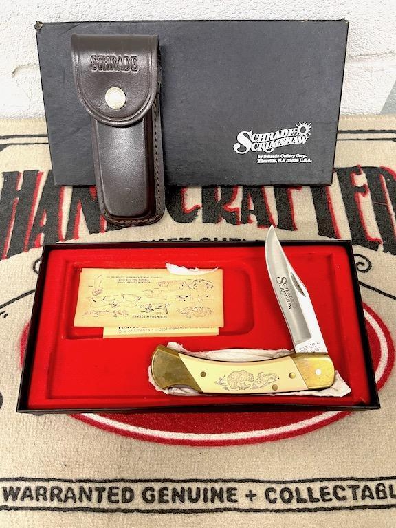 SCHRADE SINGLE BLADE LOCKBACK KNIFE IN BOX