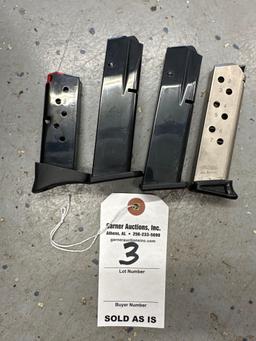 4 ASSORTED .380ACP MAGAZINES