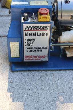 Speedway Series Metal Lathe 400 w 120v, Vaiable speed 0-2500 rpm, in excellent condition.