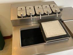 Master Belt Ice Cream Freezer (hard dip) holds 12 - 3 tab. Cap. flavor rail