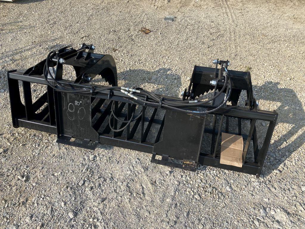 84" Rock & Brush Grapple, all HD 5/16" tines with bolt on removable side plates