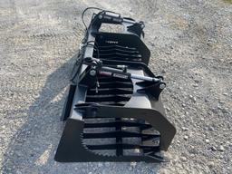 75" Rock & Brush Grapple, all HD 5/16" tines with bolt on removable side plates