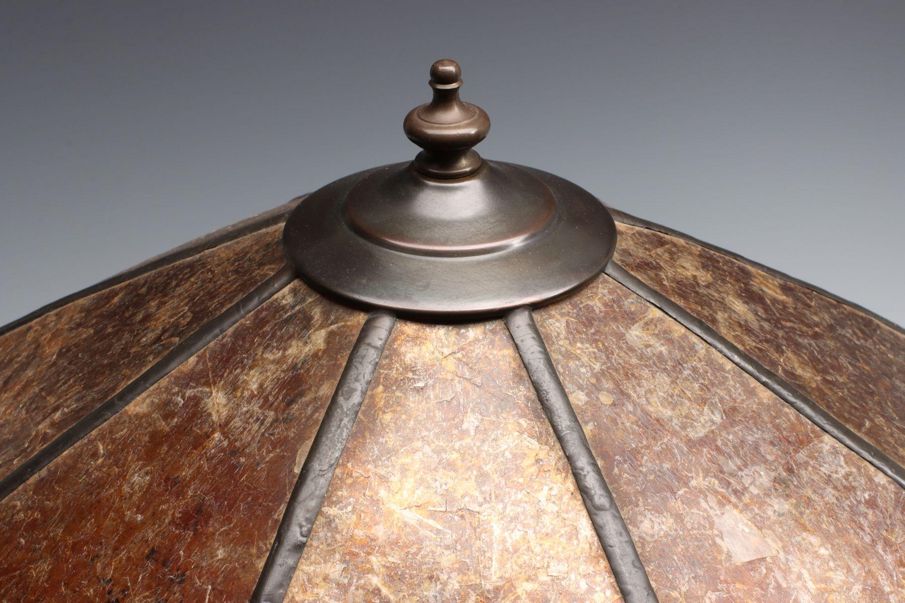 A POTTERY LAMP WITH NUDE FIGURES SIGNED OLIVE KOOKEN