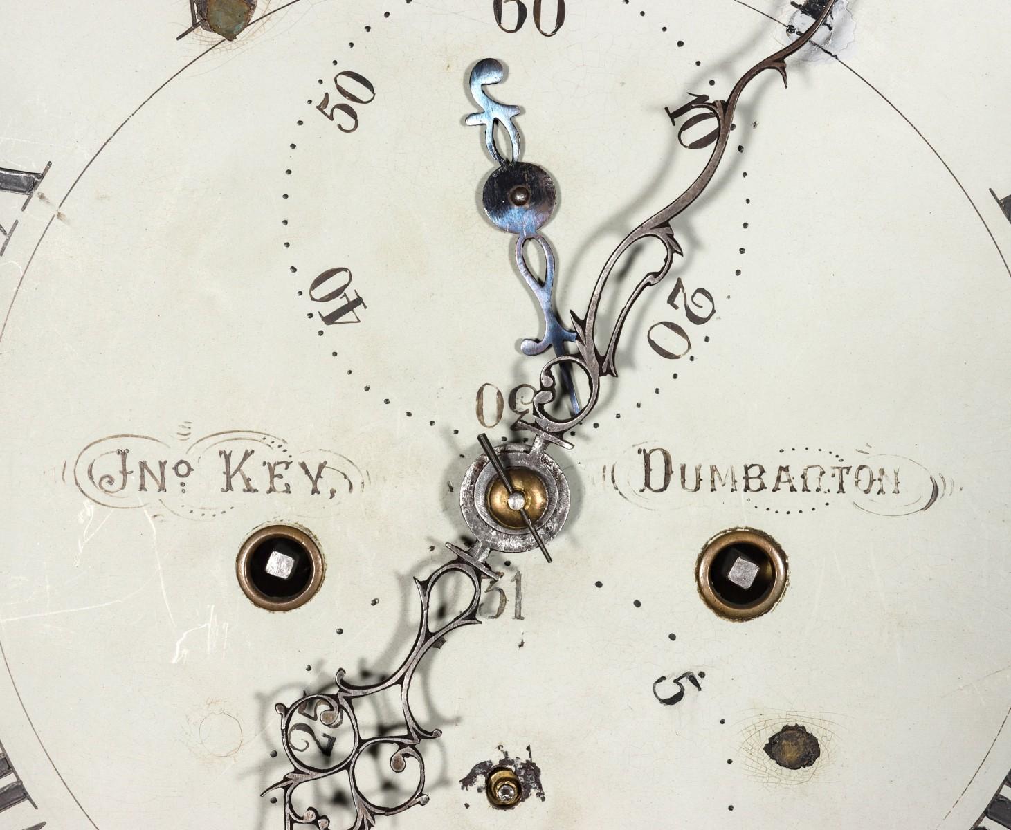AN EARLY 19TH C. SCOTTISH TALL CLOCK SIGNED DUMBARTON
