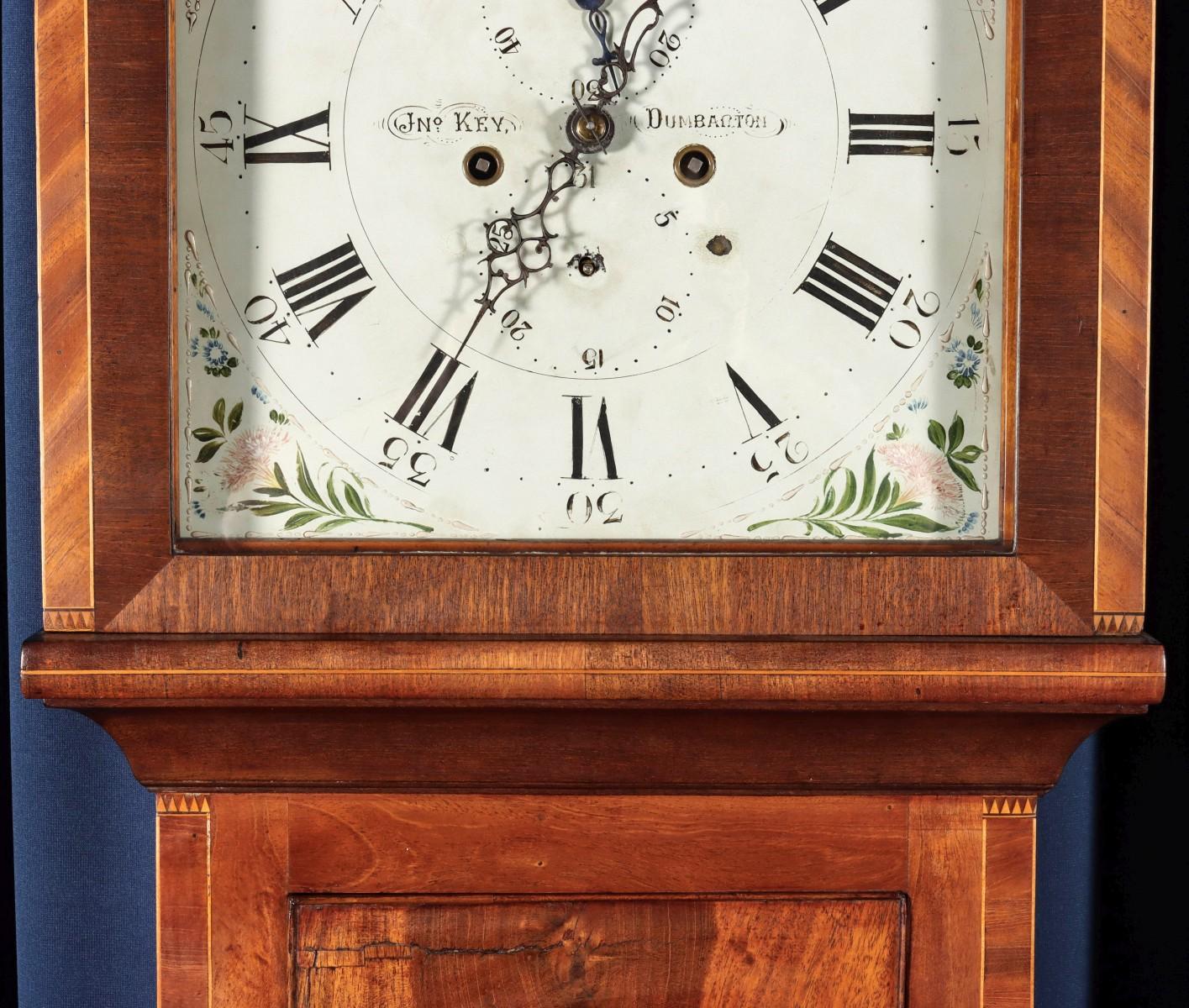 AN EARLY 19TH C. SCOTTISH TALL CLOCK SIGNED DUMBARTON