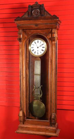 A 19TH C. JEWELER'S REGULATOR CASE W/ PINWHEEL MOVEMENT