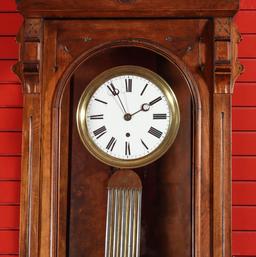 A 19TH C. JEWELER'S REGULATOR CASE W/ PINWHEEL MOVEMENT