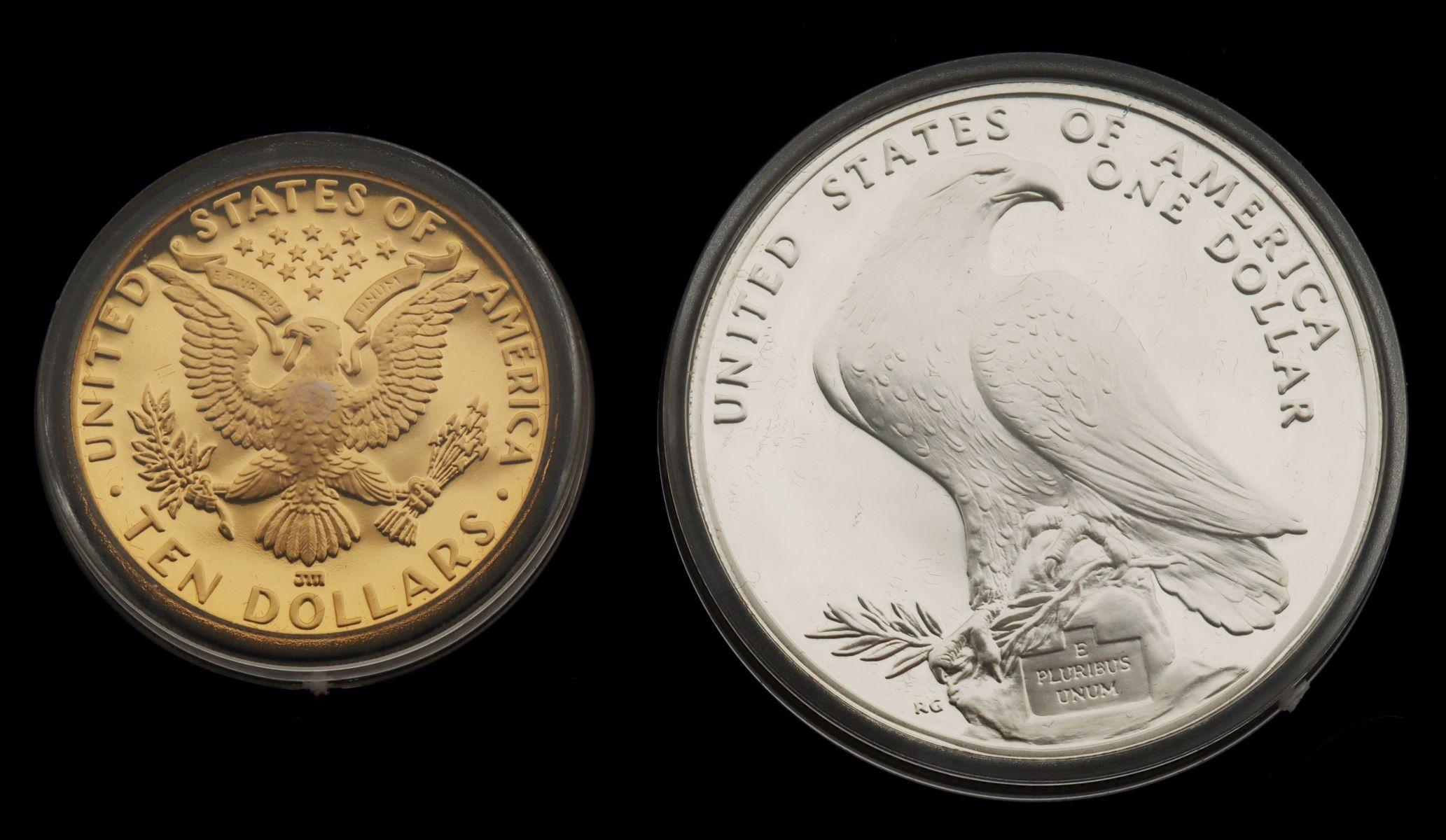 A U.S. MINT 1983-1984 OLYMPICS COMMEMORATIVE COIN SET