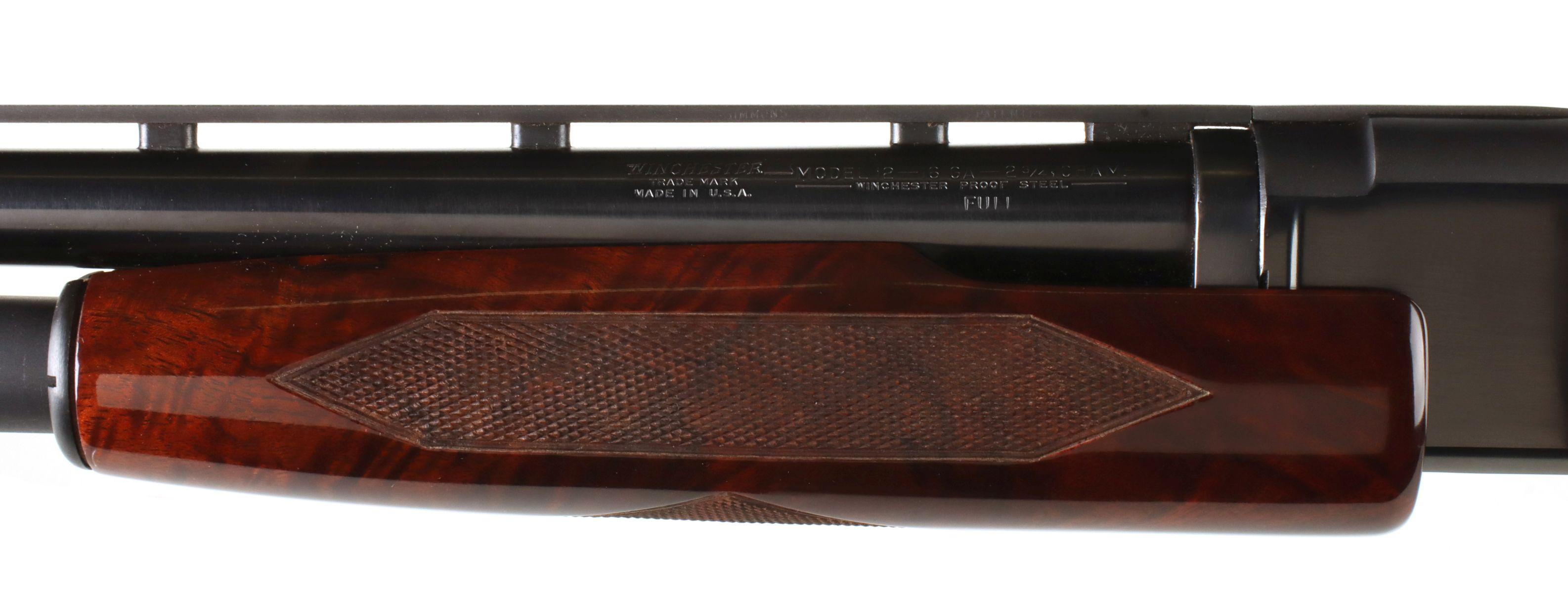 A CLEAN WINCHESTER 16 GAUGE MODEL 12 WITH GREAT WOOD