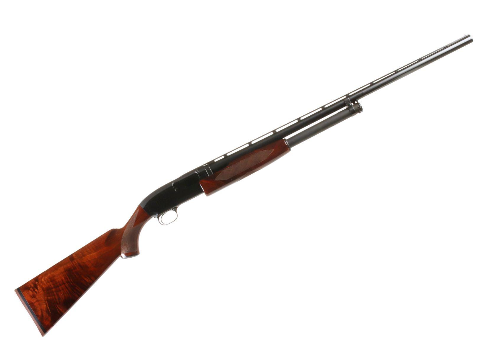 A CLEAN WINCHESTER 16 GAUGE MODEL 12 WITH GREAT WOOD
