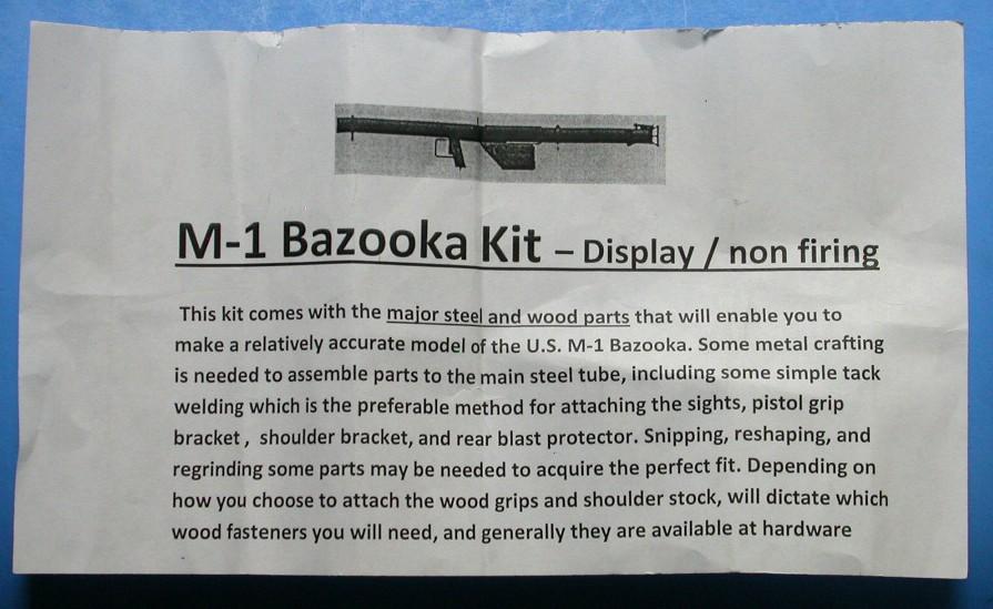 US Military WWII M1 Bazooka Anti-Tank Rocket Launcher (A)