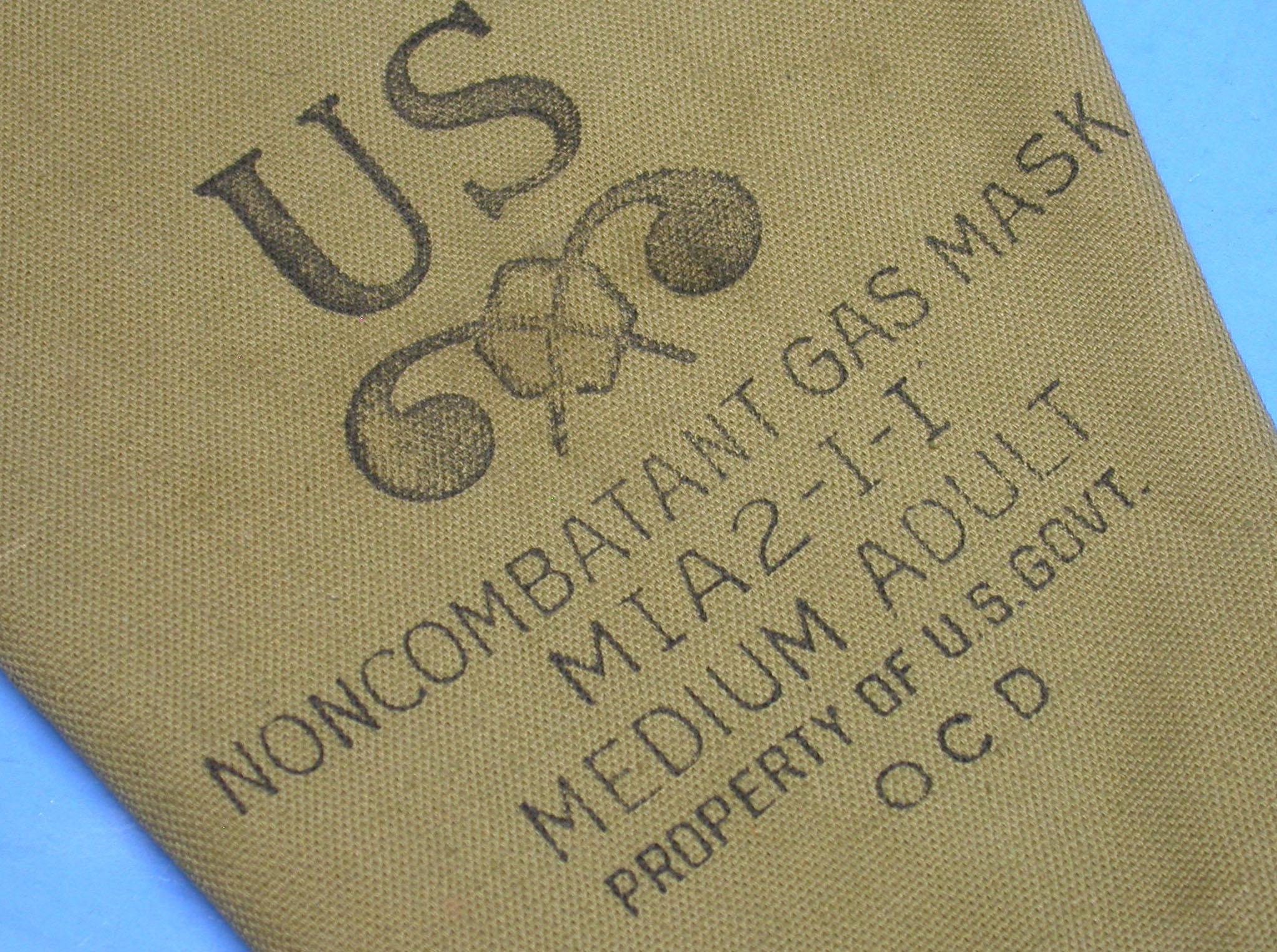 US WWII Non-Combatant Gas Mask (MOS)