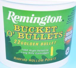 1400 Rounds of 22 LR Remington "Bucket O' Bullets" Ammunition  (RHA)