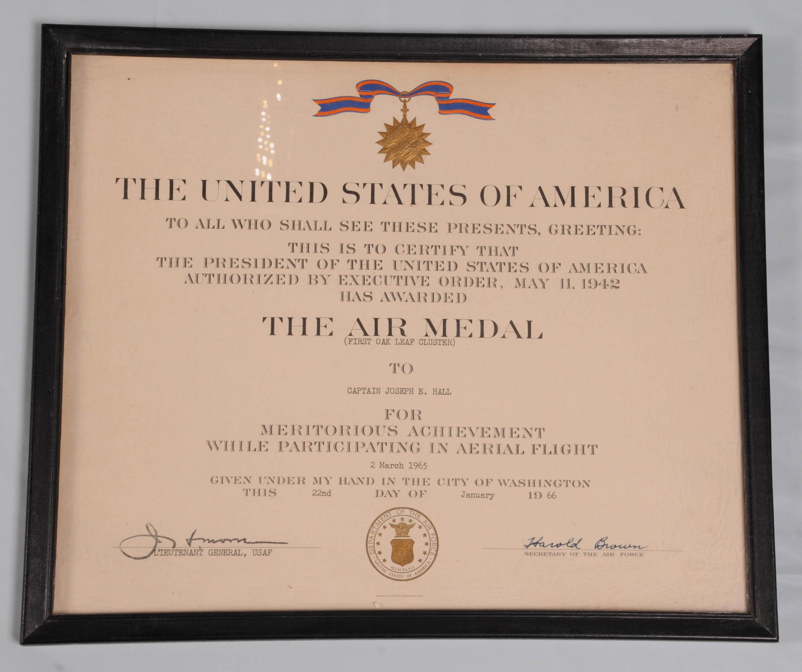 Various Mementos of Captain, Later Major Joseph E Hall of Lot 233 (DHR)