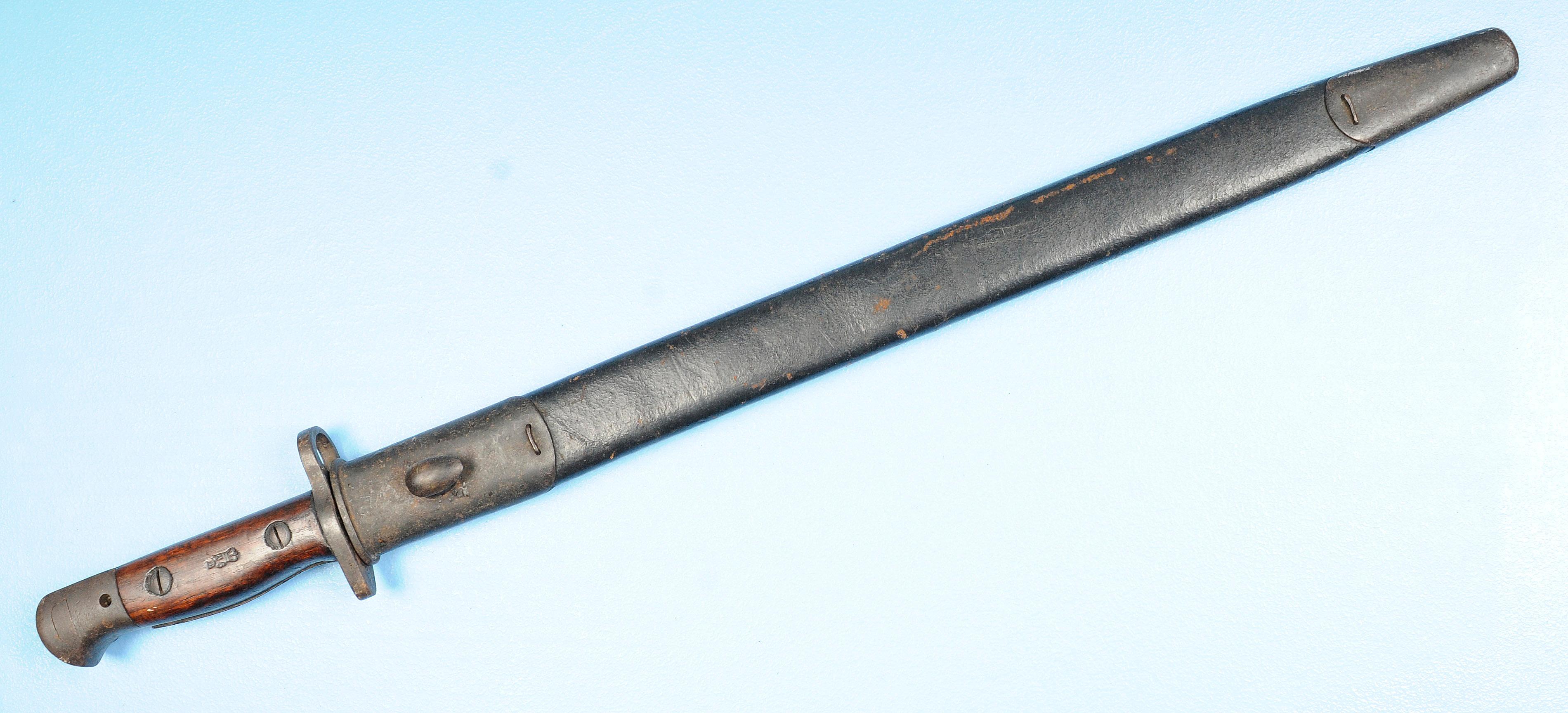 British World War I M-1907 No. 1 Mk. 3 Enfield Bayonet & Scabbard (HKR)