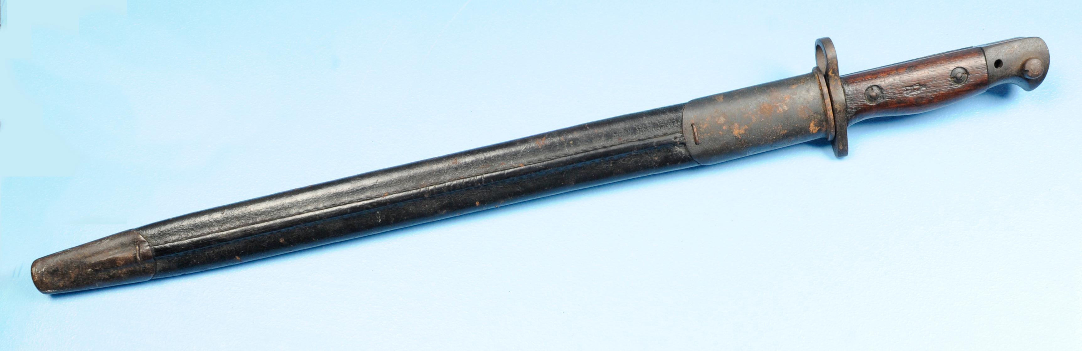 British World War I M-1907 No. 1 Mk. 3 Enfield Bayonet & Scabbard (HKR)