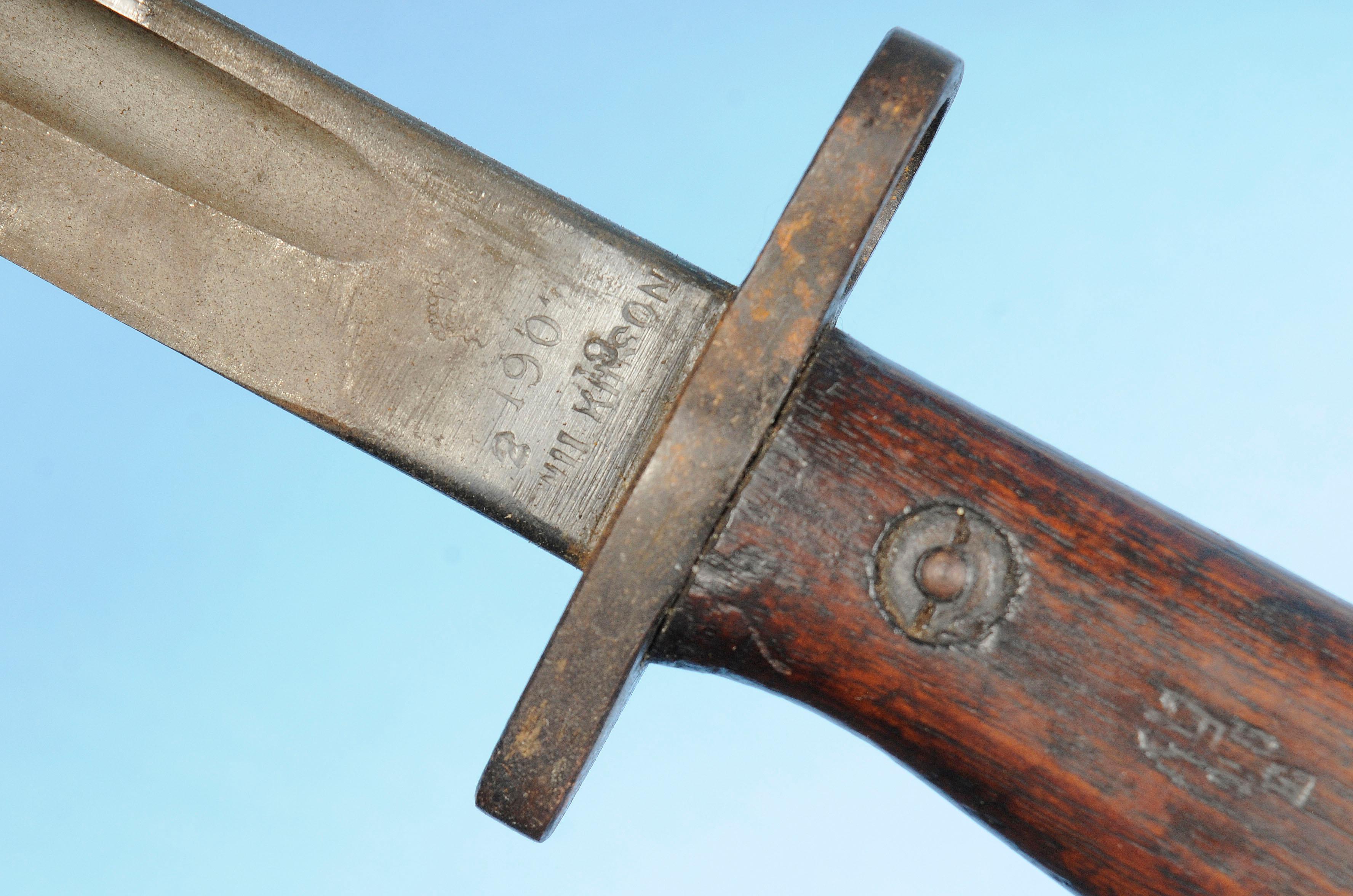 British World War I M-1907 No. 1 Mk. 3 Enfield Bayonet & Scabbard (HKR)