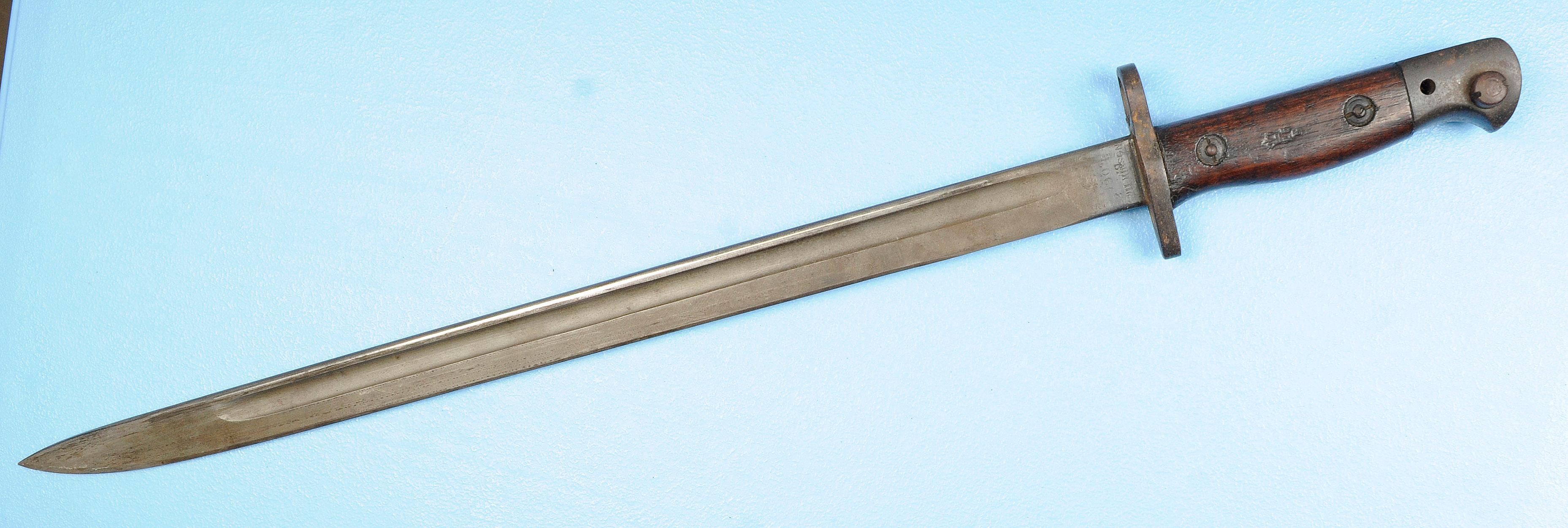 British World War I M-1907 No. 1 Mk. 3 Enfield Bayonet & Scabbard (HKR)